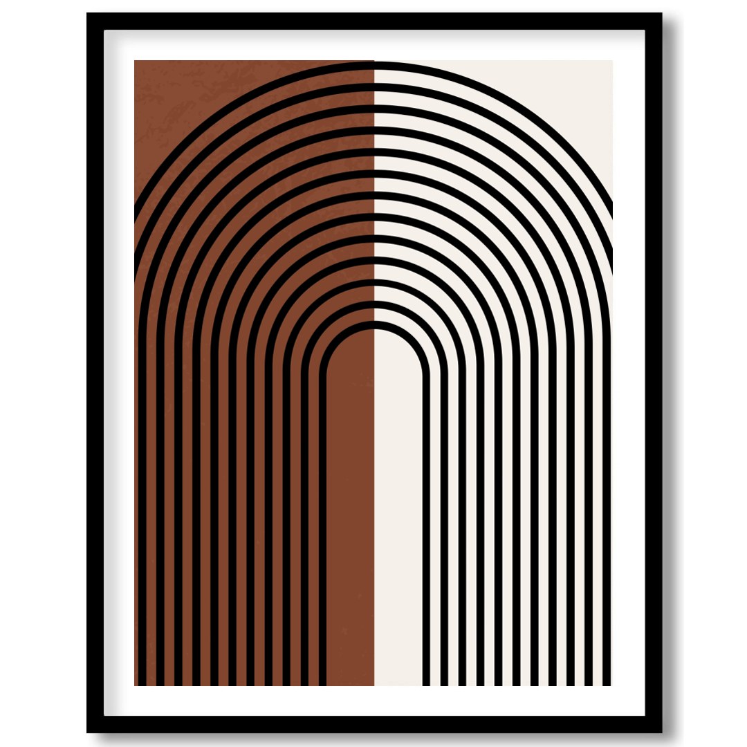 This captivating piece of wall art features a striking symmetrical arch design, merging vintage for dwelling