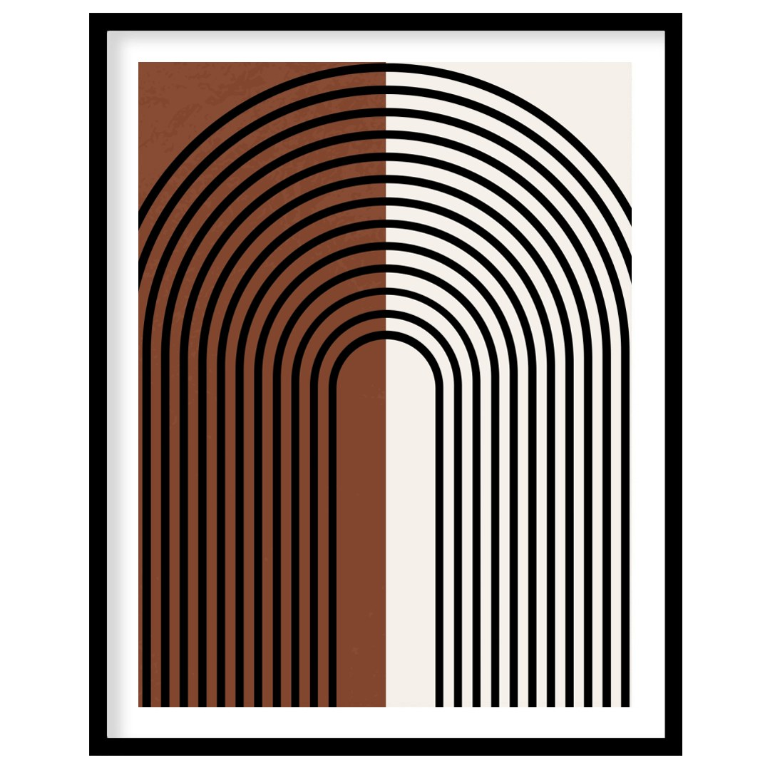 This captivating piece of wall art features a striking symmetrical arch design, merging vintage for dwelling