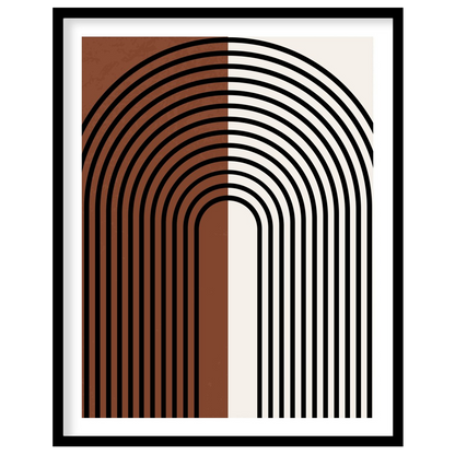 This captivating piece of wall art features a striking symmetrical arch design, merging vintage for dwelling