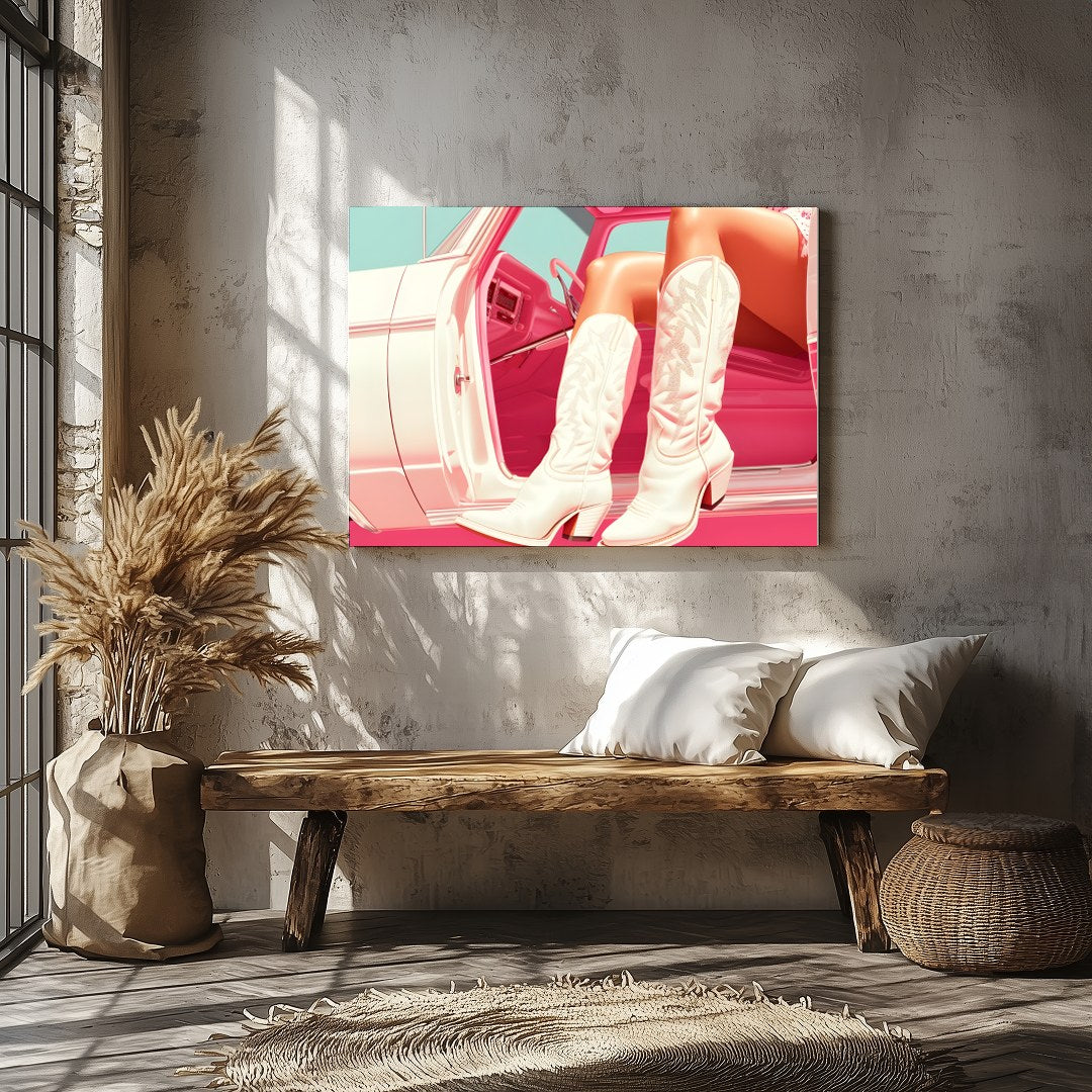 Immerse yourself in a fusion of vintage style and contemporary art with this striking piece. for Veranda