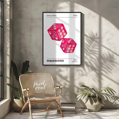 Bring a blast of vintage charisma into your space with this electrifying “Retro Dice Glow” art prin… for living room
