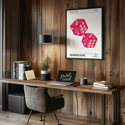 Bring a blast of vintage charisma into your space with this electrifying “Retro Dice Glow” art prin… for office
