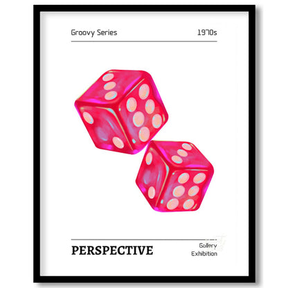 Bring a blast of vintage charisma into your space with this electrifying “Retro Dice Glow” art prin… for space