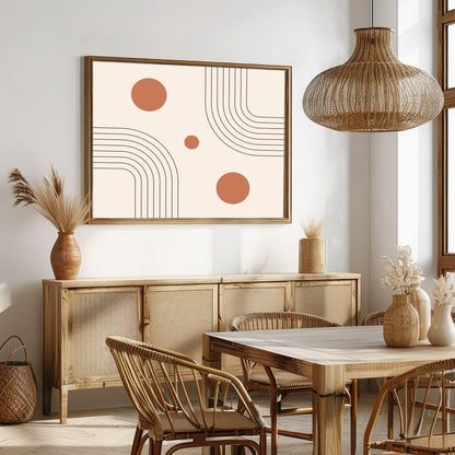 Embrace a minimalist aesthetic with this harmonious blend of geometric lines and circles. The for Dining