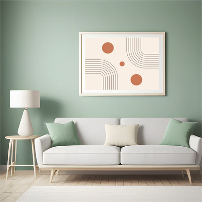 Embrace a minimalist aesthetic with this harmonious blend of geometric lines and circles. The for Hall