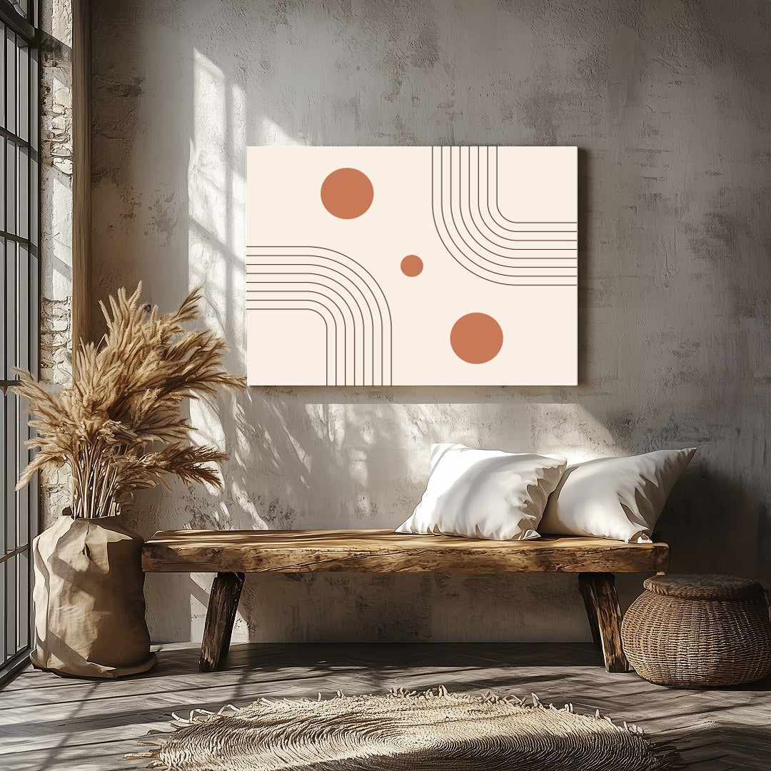 Embrace a minimalist aesthetic with this harmonious blend of geometric lines and circles. The for Veranda