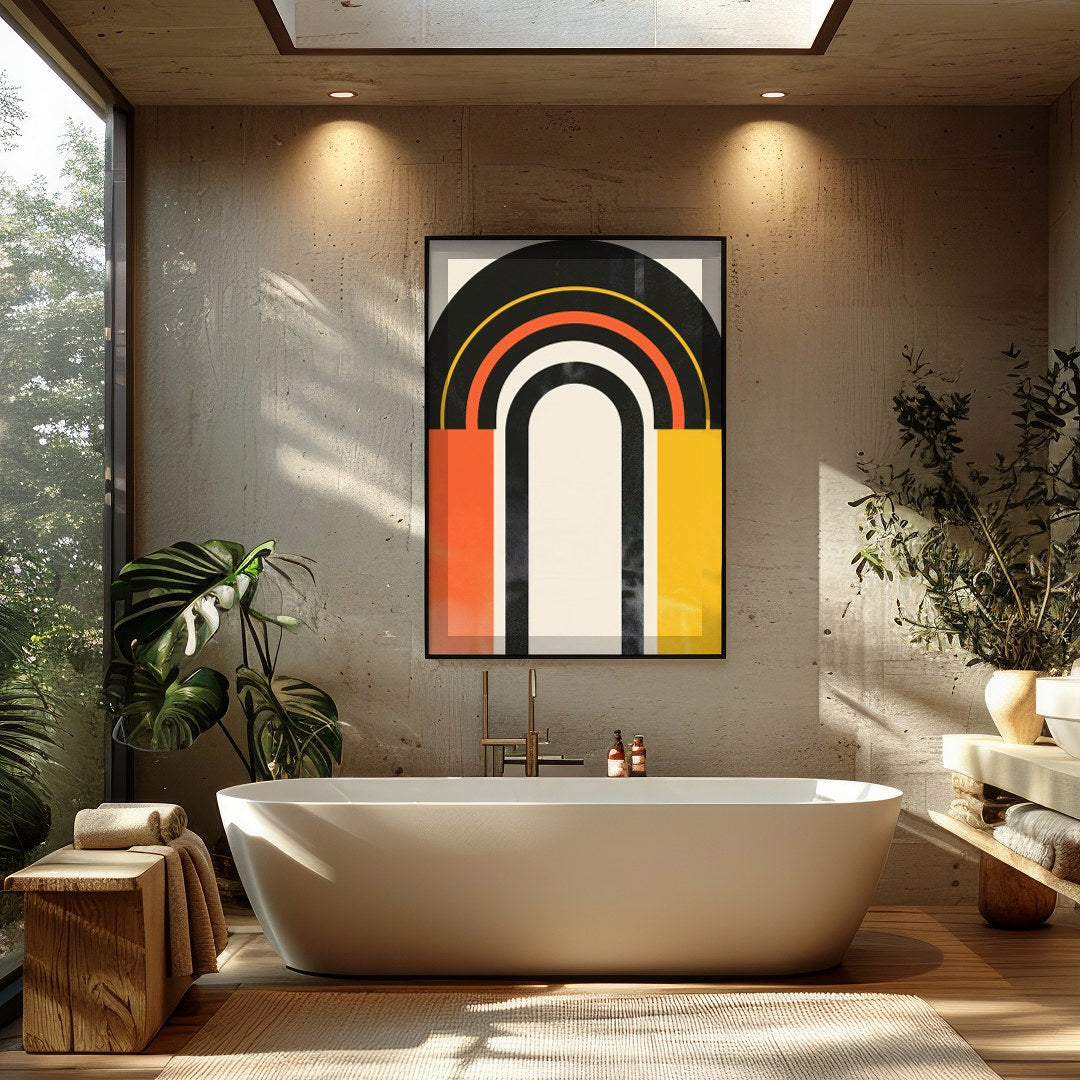 Dive into a world of bold expression with the Retro Spectrum Arch. This captivating piece combines for Bathroom