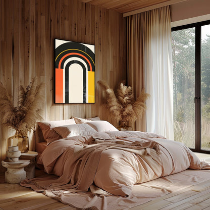 Dive into a world of bold expression with the Retro Spectrum Arch. This captivating piece combines for Bedroom