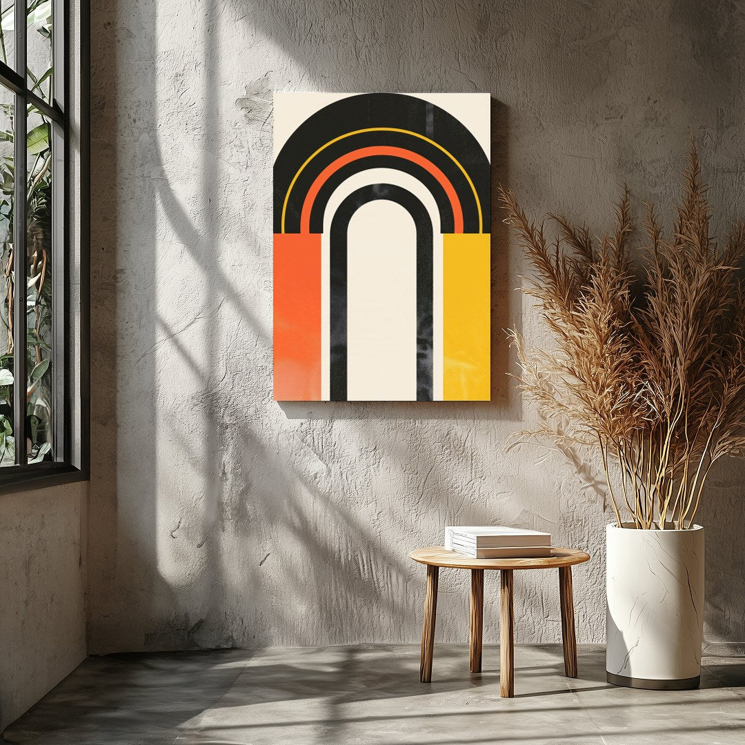 Dive into a world of bold expression with the Retro Spectrum Arch. This captivating piece combines for Entrance