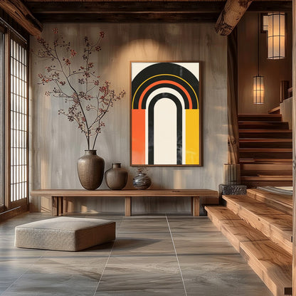 Dive into a world of bold expression with the Retro Spectrum Arch. This captivating piece combines for Hall
