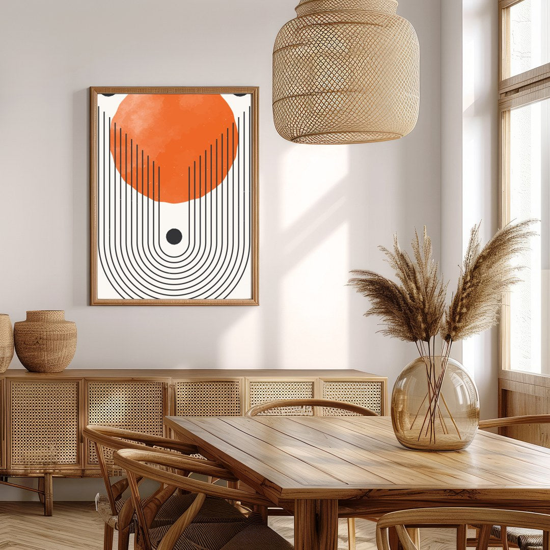 This striking wall art piece combines retro charm with modern simplicity. Featuring bold lines and for Extra Kitchen
