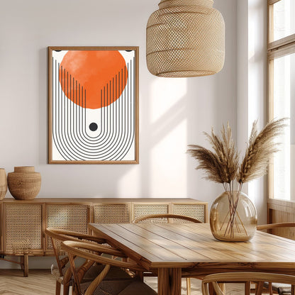 This striking wall art piece combines retro charm with modern simplicity. Featuring bold lines and for Extra Kitchen