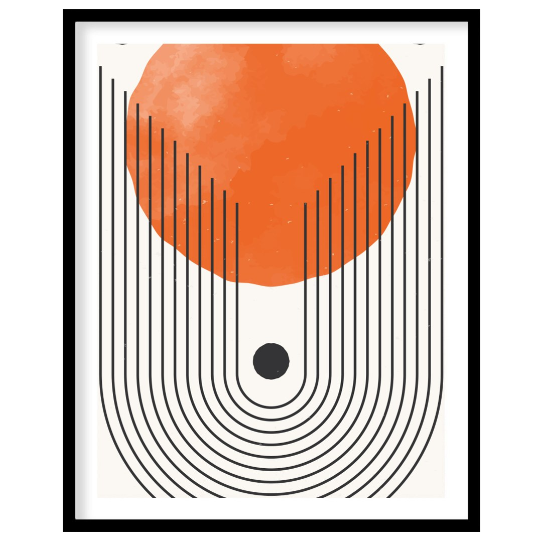 This striking wall art piece combines retro charm with modern simplicity. Featuring bold lines and for gallery