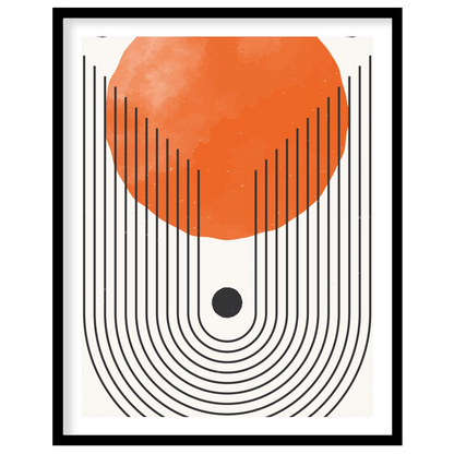 This striking wall art piece combines retro charm with modern simplicity. Featuring bold lines and for gallery