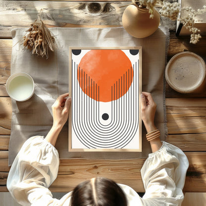 This striking wall art piece combines retro charm with modern simplicity. Featuring bold lines and for Kitchen