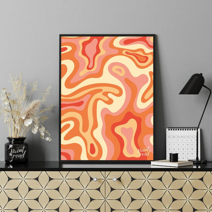Retro Swirl Abstract Painting available online at Paintroad showing art print artistic and background