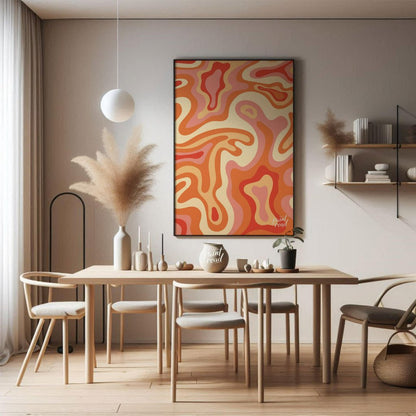 Retro Swirl Abstract Painting available online at Paintroad showing art print artistic and background