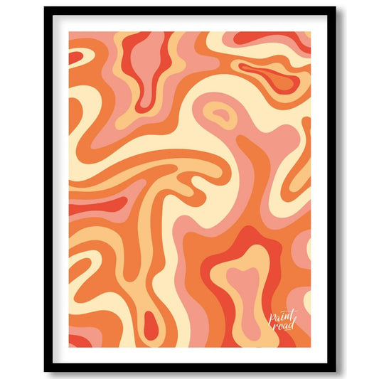 Retro Swirl Abstract Painting available online at Paintroad showing art print artistic and background