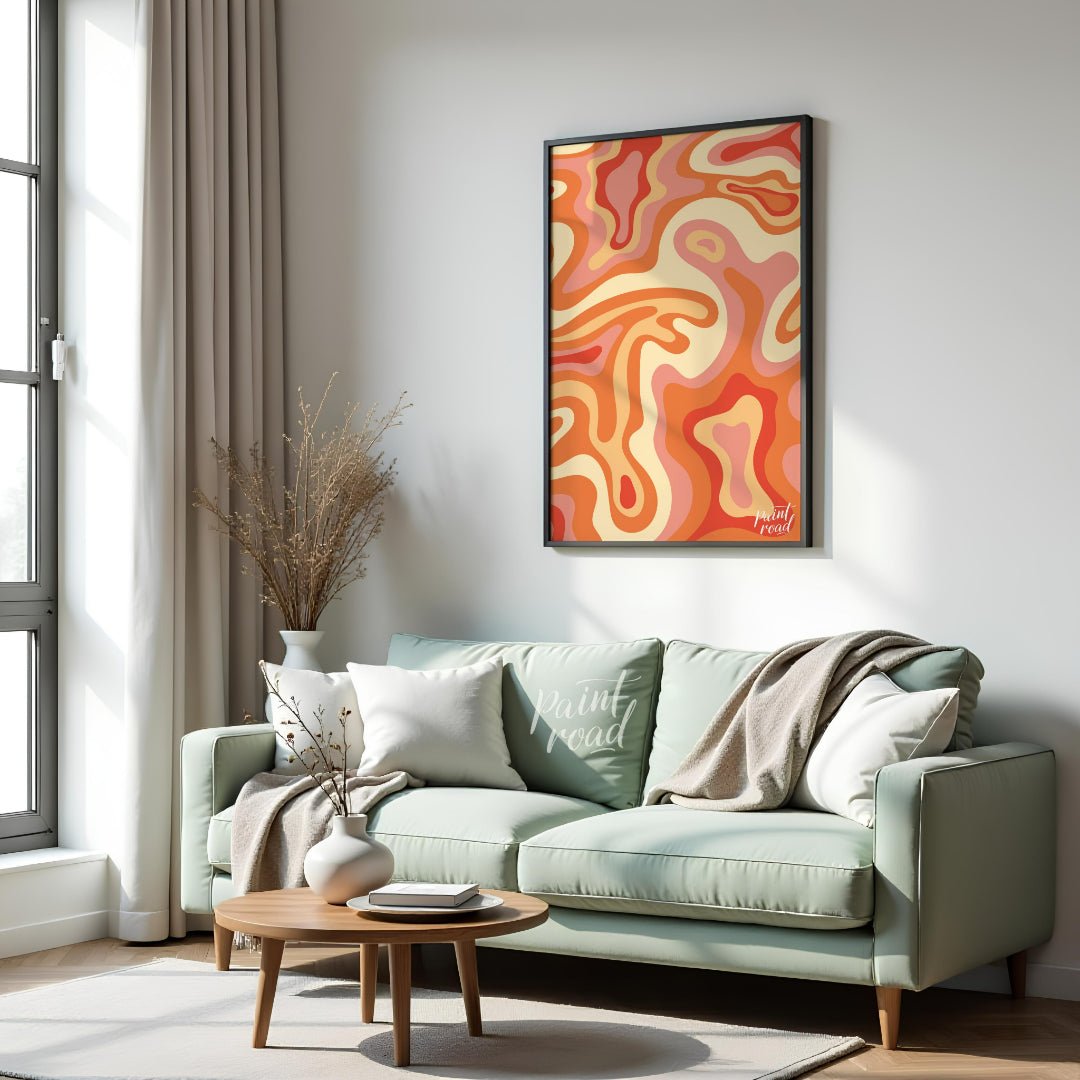 Retro Swirl Abstract Painting available online at Paintroad showing art print artistic and background