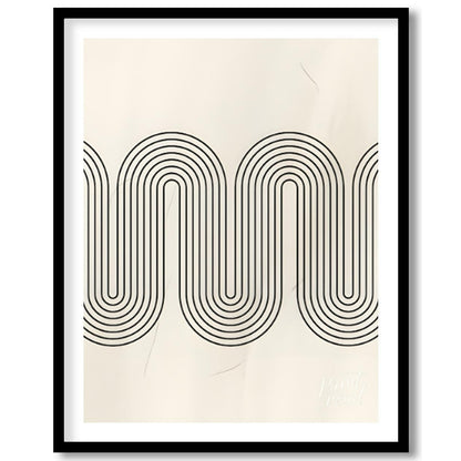 """Retro Wave Arc"" features a striking geometric design with a clear nod to mid-century modern aes… for place
