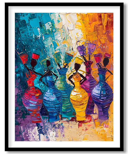 Rhythm of Life Painting available online at Paint Road for only Rhythm of Life showing bedroom bold colors and brushstrokes
