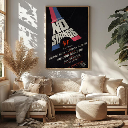 This vintage theatrical poster announces "Richard Rodgers Strikes A New Musical" with credits inclu… for living room