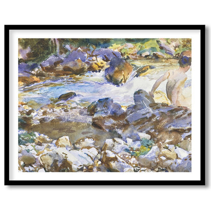 Immerse yourself in the serene beauty of a tranquil river scene with 'Riverside Contemplation'. for studio