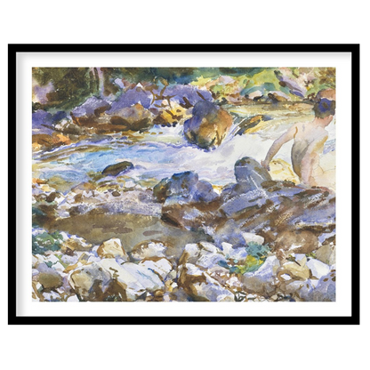 Immerse yourself in the serene beauty of a tranquil river scene with 'Riverside Contemplation'. for studio