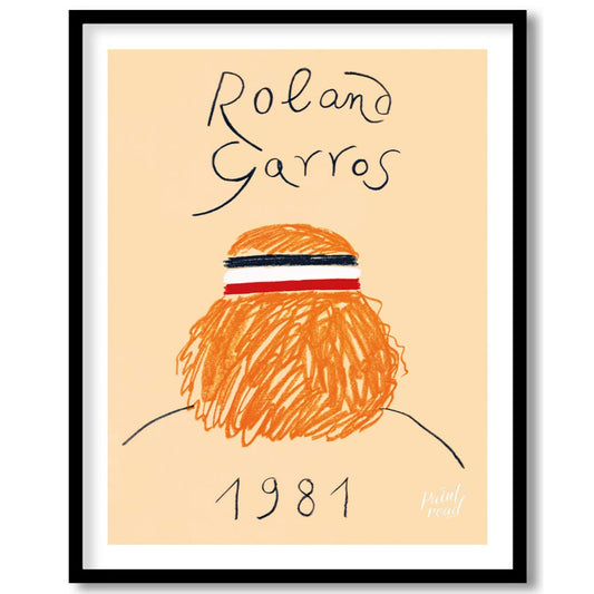 This vintage-inspired art print is a poster for the Roland Garros (French Open) tennis tournament f… for sweet home