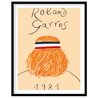 This vintage-inspired art print is a poster for the Roland Garros (French Open) tennis tournament f… for sweet home
