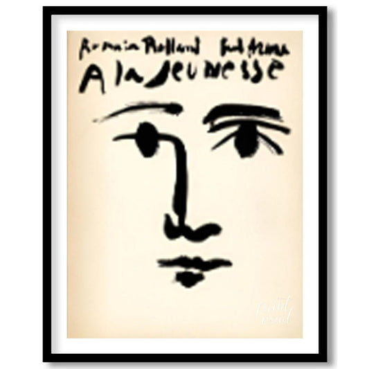 Romain Rolland: À la jeunesse Painting available online at Paintroad showing 20th century abstract face and art collector