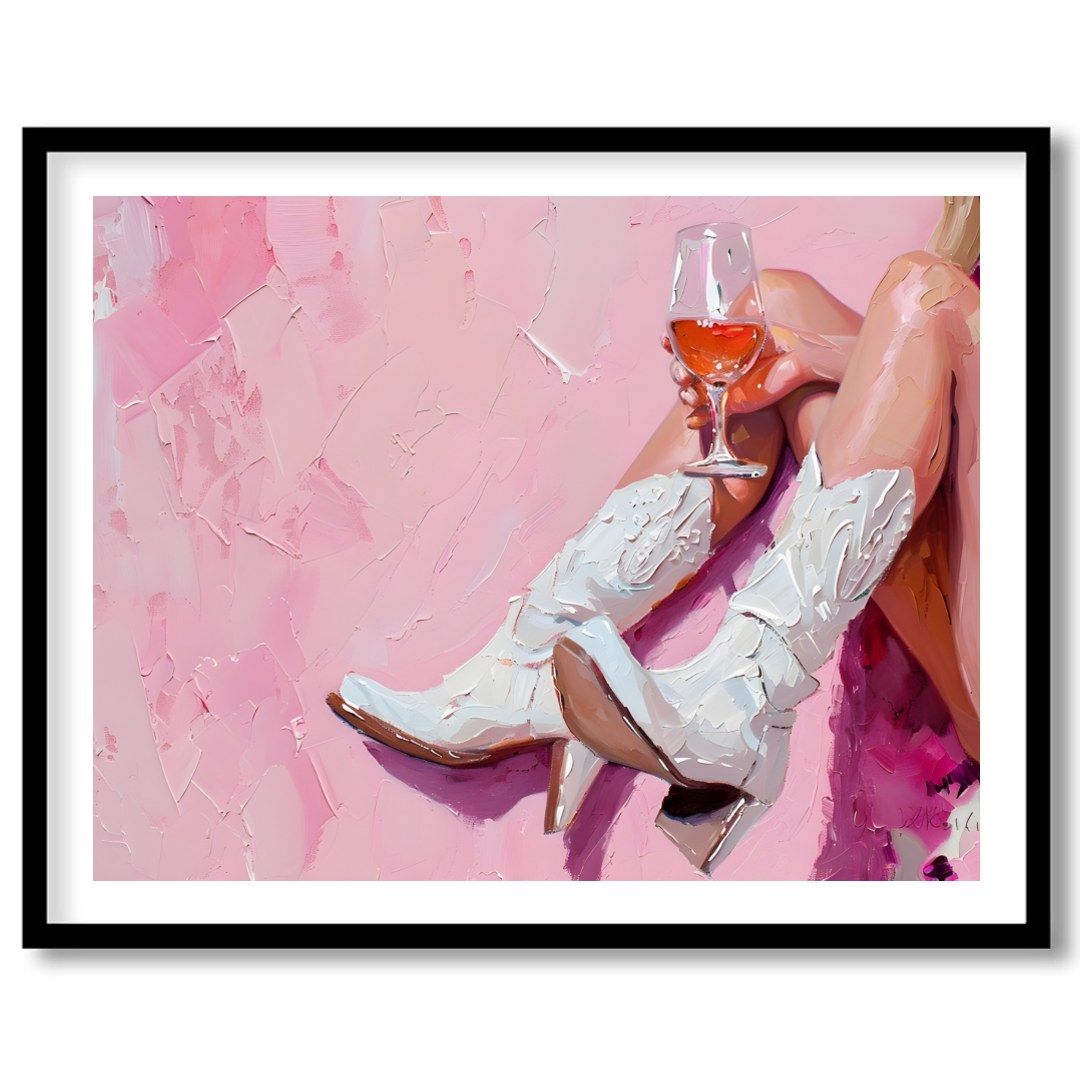 This vibrant artwork captures the essence of relaxation and style with an elegant nod to western for kitchen