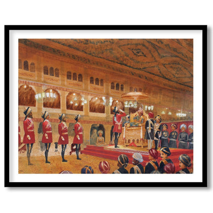 Immerse yourself in the grandeur of a royal court with this exquisite artwork. The intricate for loft