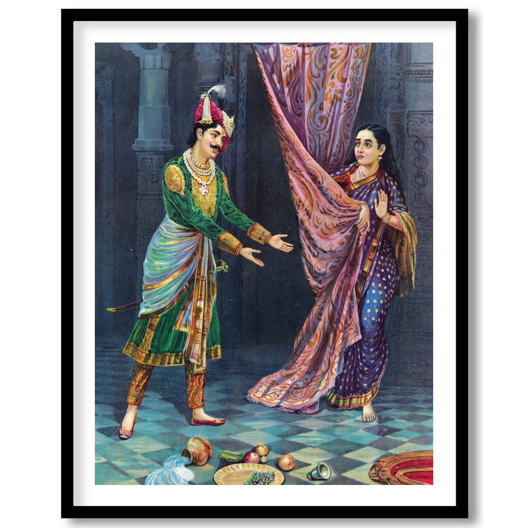 Experience the vibrancy of cultural heritage with this exquisite artwork depicting a royal for decor