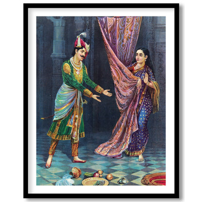 Experience the vibrancy of cultural heritage with this exquisite artwork depicting a royal for decor