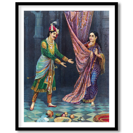 Experience the vibrancy of cultural heritage with this exquisite artwork depicting a royal for decor