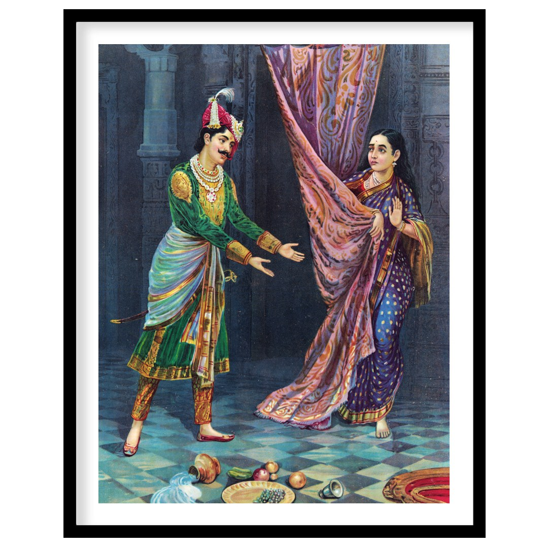 Experience the vibrancy of cultural heritage with this exquisite artwork depicting a royal for decor