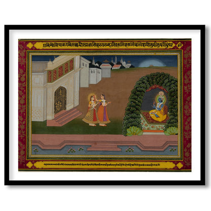 Immerse yourself in the elegance of bygone eras with this exquisite Mughal miniature painting. for house