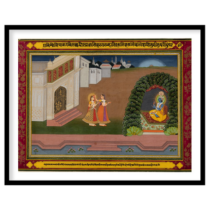 Immerse yourself in the elegance of bygone eras with this exquisite Mughal miniature painting. for house