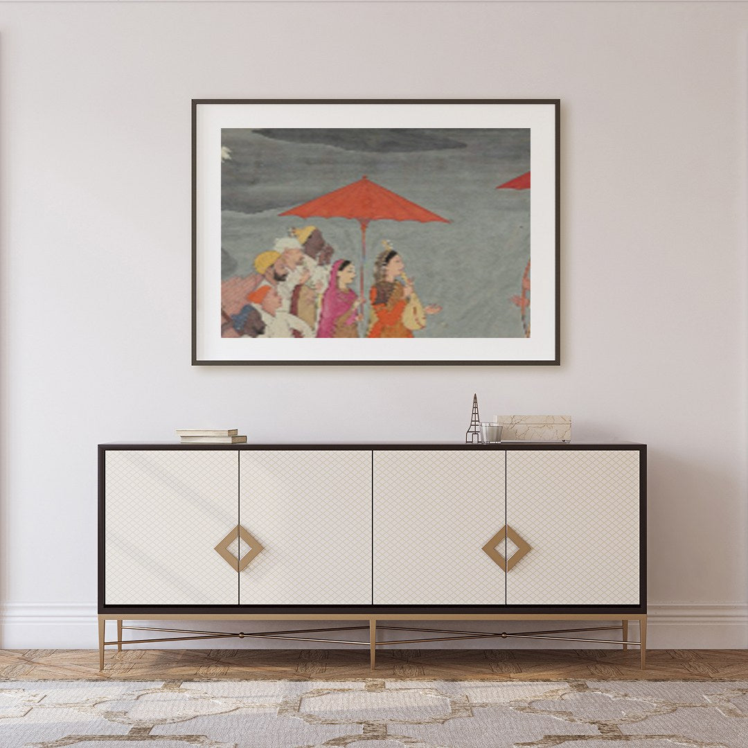 Experience the regality of a traditional scene with this captivating artwork. Featuring noble for Foyer