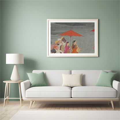Experience the regality of a traditional scene with this captivating artwork. Featuring noble for Hall