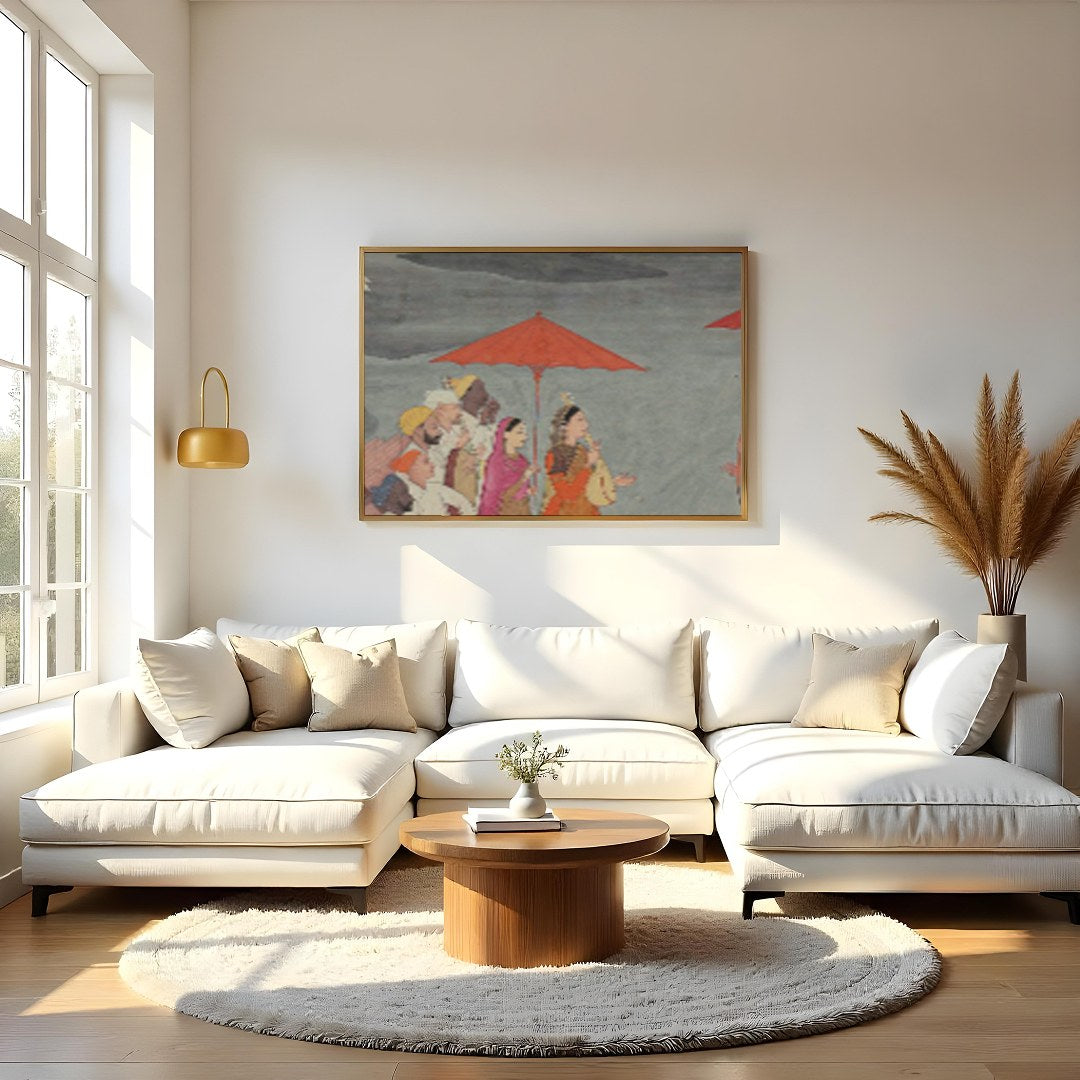 Experience the regality of a traditional scene with this captivating artwork. Featuring noble for Living Room