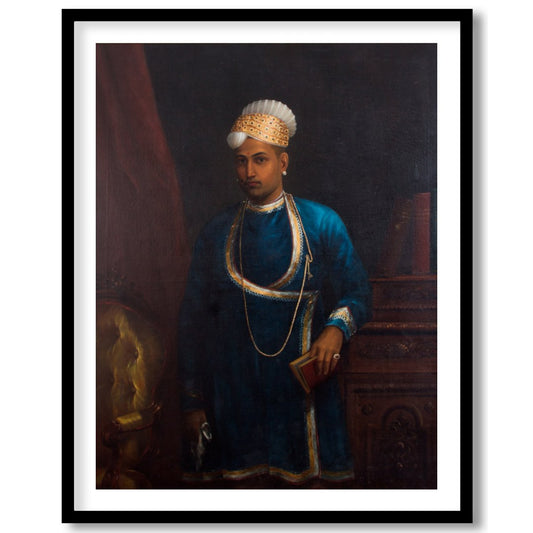 Immerse yourself in the grandeur of history with this regal portrait artwork featuring a nobleman for dwelling