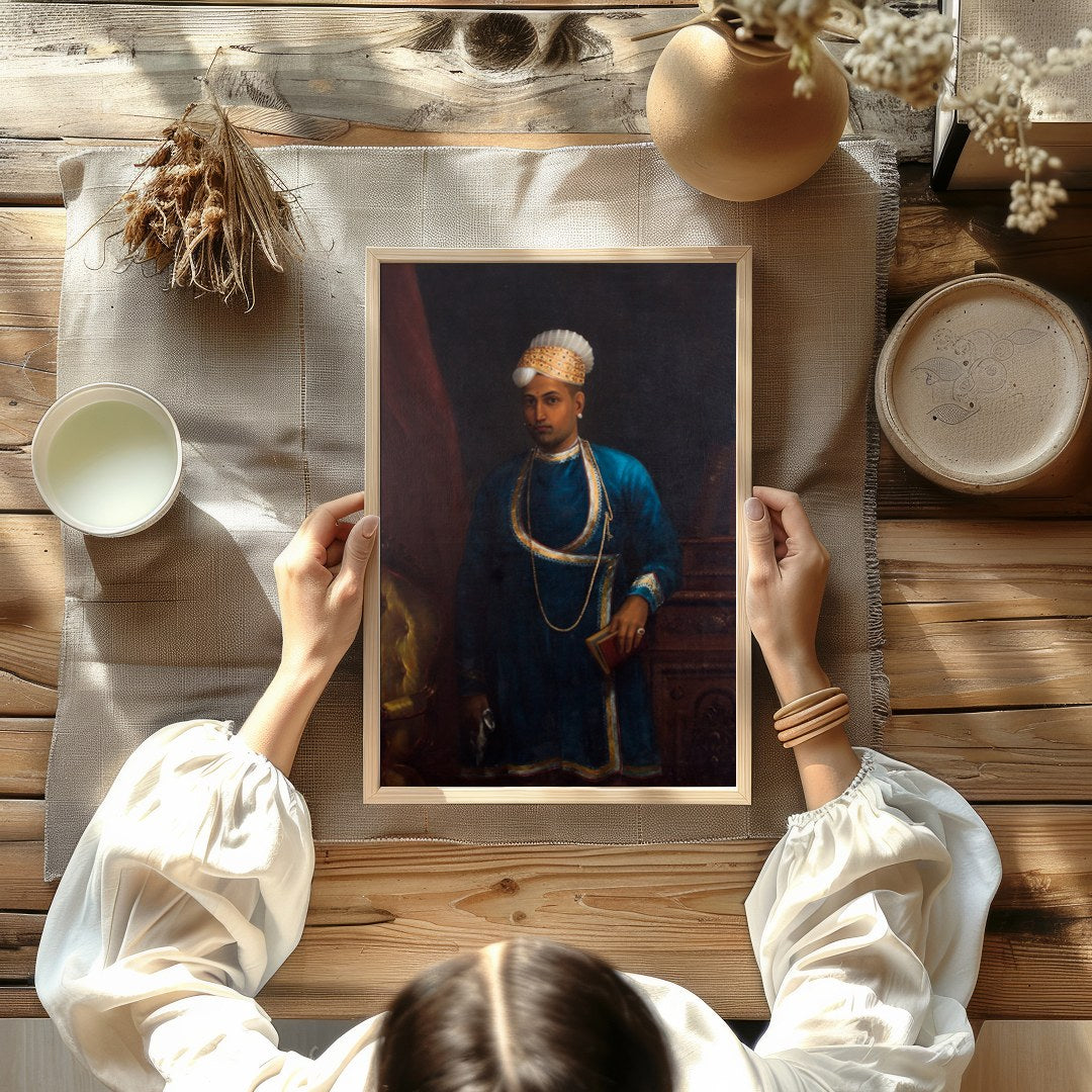 Immerse yourself in the grandeur of history with this regal portrait artwork featuring a nobleman for Kitchen