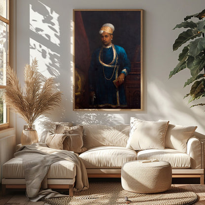 Immerse yourself in the grandeur of history with this regal portrait artwork featuring a nobleman for Sitting Area