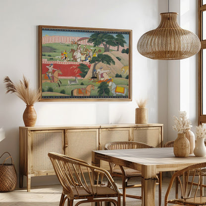 Immerse yourself in the rich tapestry of history with this exquisite artwork depicting a for Dining