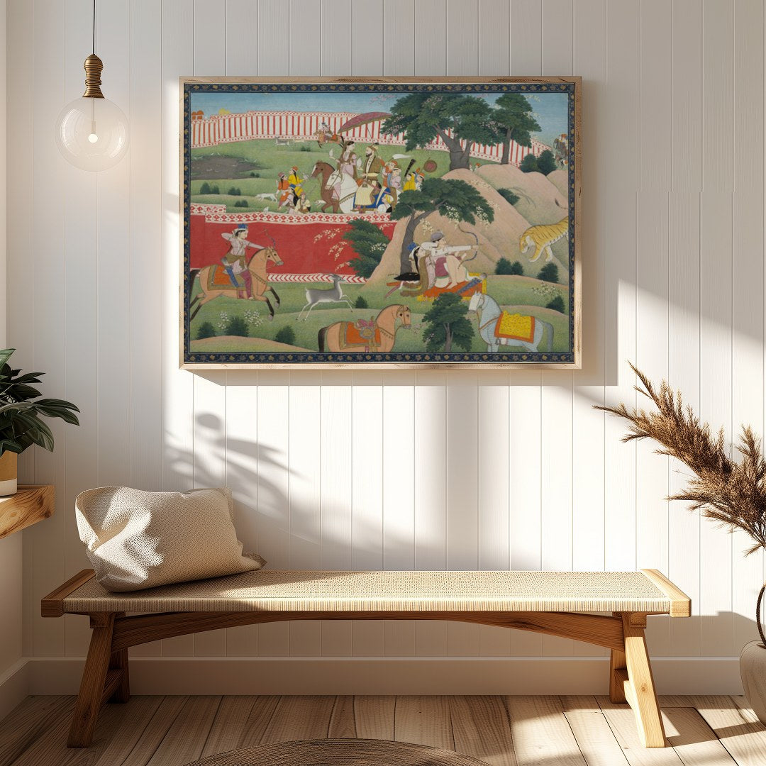 Immerse yourself in the rich tapestry of history with this exquisite artwork depicting a for Hallway
