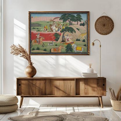 Immerse yourself in the rich tapestry of history with this exquisite artwork depicting a for Sitting Area