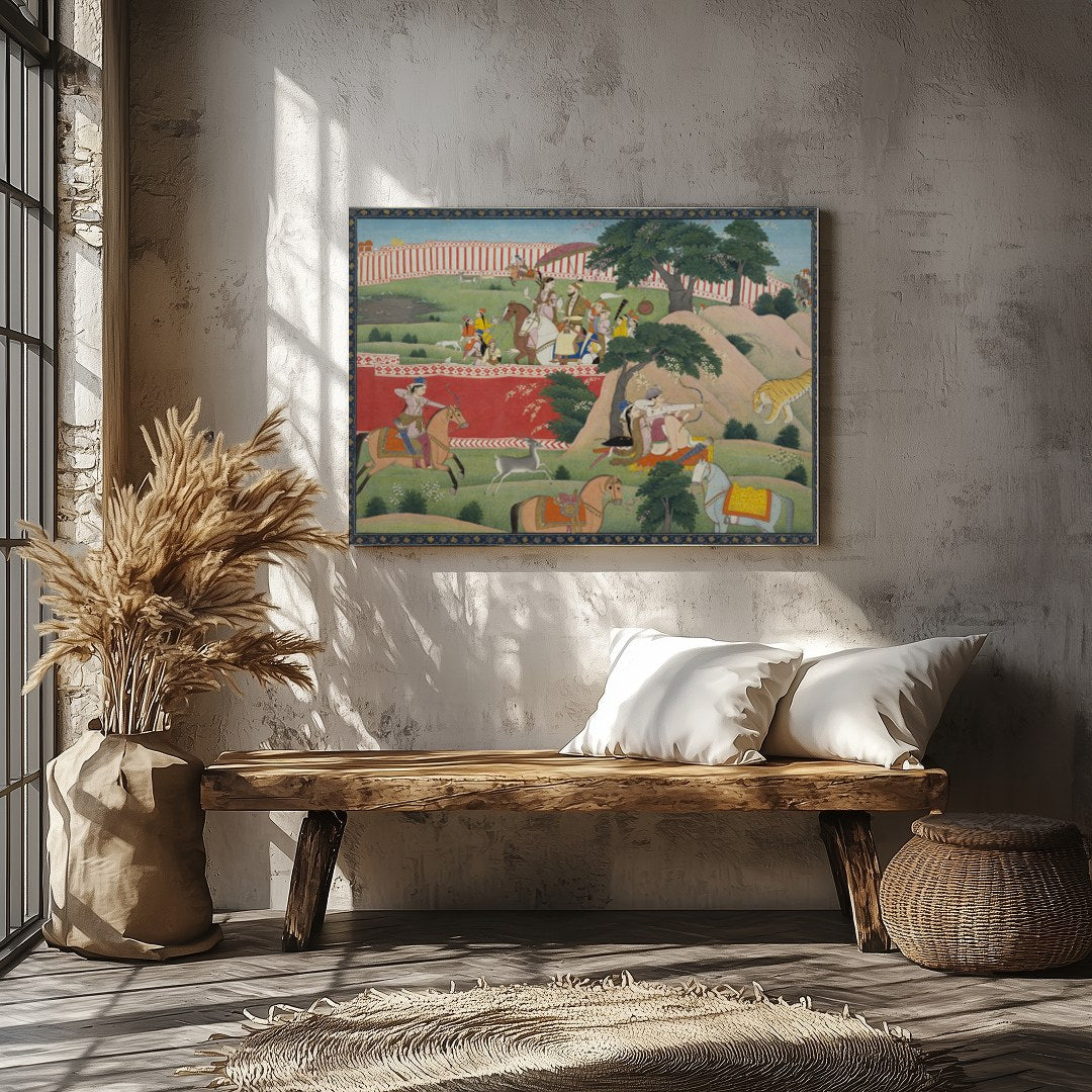 Immerse yourself in the rich tapestry of history with this exquisite artwork depicting a for Veranda