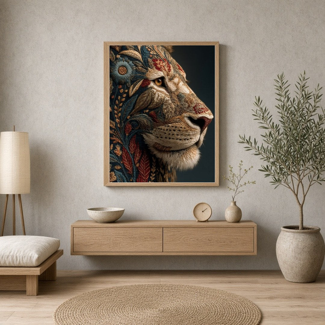 Immerse yourself in the majestic beauty of this intricately designed art print featuring a regal for Entrance